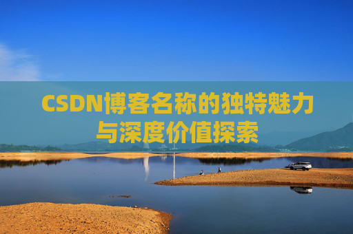 CSDN博客名称的独特魅力与深度价值探索